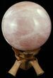 Polished Rose Quartz Sphere - Madagascar #52441-1